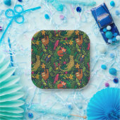 Hand Drawn Rainforest Animals Paper Plates Pappteller (Party)