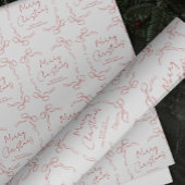 Hand Drawn Red Bow Whimsical Einzigartiges Weihnac Geschenkpapier