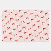 Hand Drawn Red Ribbon Bow Geschenkpapier Set (Vorderseite 3)
