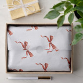 Hand Drawn Red Ribbon Bow Seidenpapier (Geschenk)