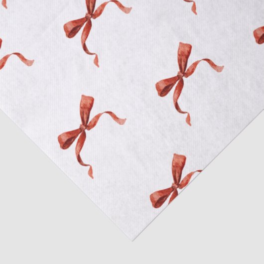 Hand Drawn Red Ribbon Bow Seidenpapier (Detail)