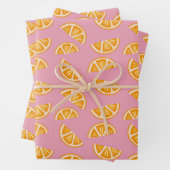 Hand-drawn Refreshing Oranges Seamless Pattern Geschenkpapier Set (Beispiel)