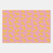 Hand-drawn Refreshing Oranges Seamless Pattern Geschenkpapier Set (Vorderseite)