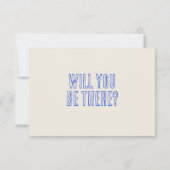 Hand Drawn Retro Quirky Scribble QR Code Hochzeit RSVP Karte (Rückseite)