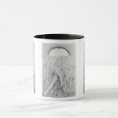 Hand-drawn road and evergreens with moon Mug Tasse (Zentrum)