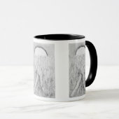 Hand-drawn road and evergreens with moon Mug Tasse (VorderseiteRechts)