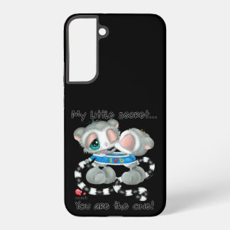 Hand-Drawn Romantic Lemur Couple in Love Samsung Galaxy Hülle