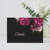 Hand Drawn Roses  Dark Moody Begleitkarte (Stehend Vorderseite)