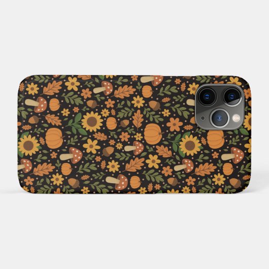 Hand Drawn Rustic Fall Pattern Case-Mate iPhone Hülle (Rückseite (Horizontal))