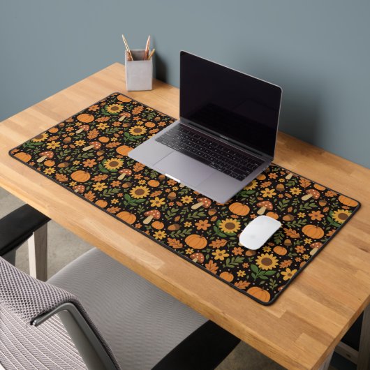 Hand Drawn Rustic Fall Pattern Desk Mat Schreibtischunterlage (Büro 2)