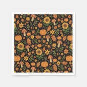 Hand Drawn Rustic Fall Pattern Napkins Serviette (Vorderseite)