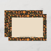 Hand Drawn Rustic Fall Pattern Note Card Mitteilungskarte (Vorne/Hinten)
