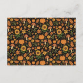 Hand Drawn Rustic Fall Pattern Note Card Mitteilungskarte (Rückseite)