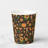 Hand Drawn Rustic Fall Pattern Paper Plates Pappbecher (Links)