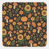 Hand Drawn Rustic Fall Pattern Sticker (Vorderseite)
