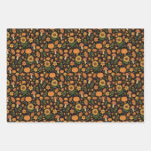 Hand Drawn Rustic Fall Pattern Wrapping Paper Set Geschenkpapier Set (Vorderseite 2)