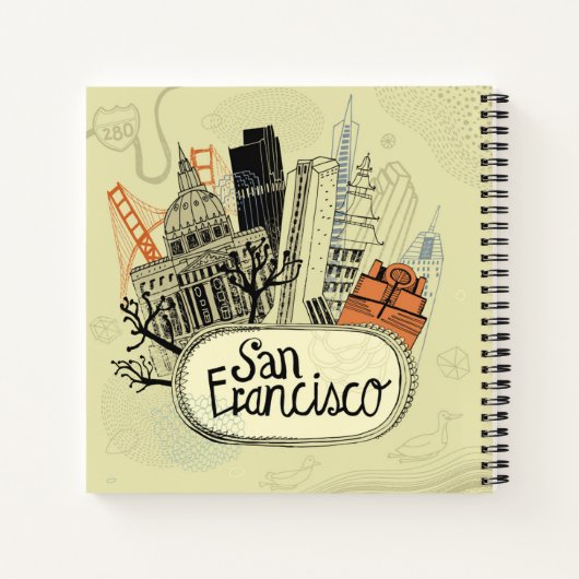 Hand Drawn San Francisco Notizblock (Rückseite)
