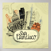 Hand Drawn San Francisco Poster (Vorne)