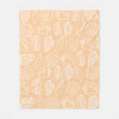 Hand-drawn Sandy Shells Fleece Blanket (Vorderseite)