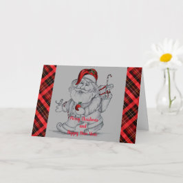 Hand Drawn Santa Claus Karte