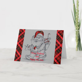 Hand Drawn Santa Claus Karte