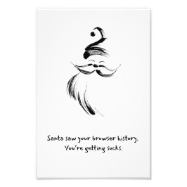 Hand-Drawn Santa Claus quote Fotodruck