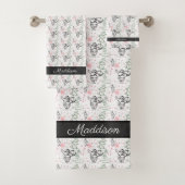 Hand Drawn Santa Claus Weihnachten Badhandtuch Set (Insitu)