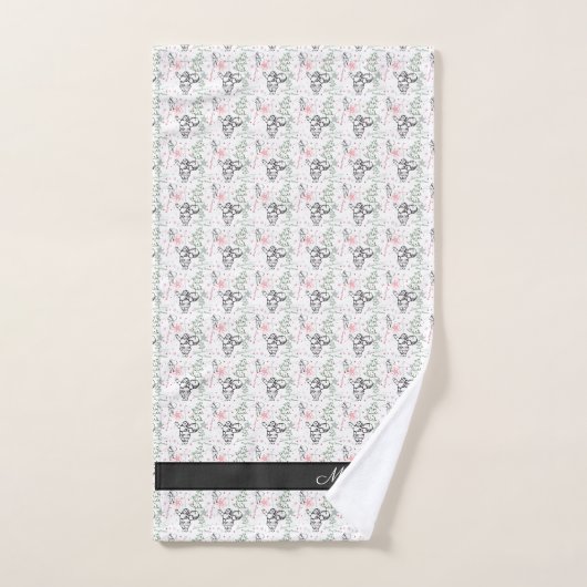 Hand Drawn Santa Claus Weihnachten Badhandtuch Set (Handtuch)