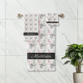 Hand Drawn Santa Claus Weihnachten Badhandtuch Set