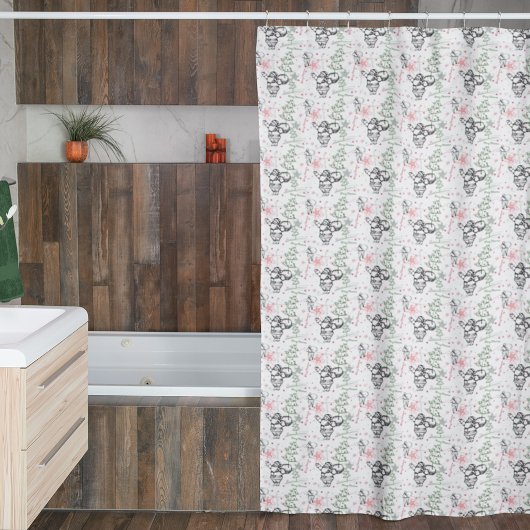 Hand Drawn Santa Claus Weihnachten Duschvorhang