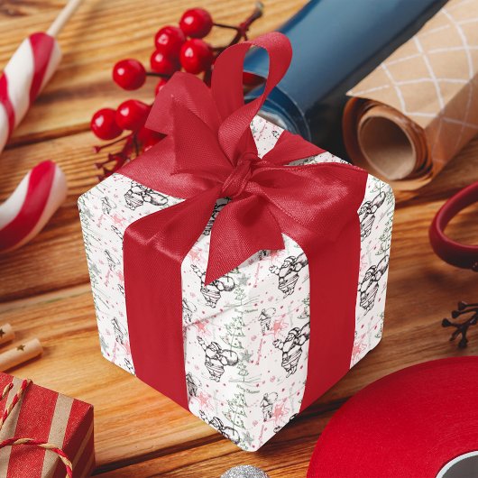 Hand Drawn Santa Claus Weihnachten Geschenkpapier