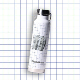 Hand Drawn School Supplier Sharpener Trinkflasche
