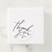 Hand Drawn Schwarz-weiß Wedding Danke Geschenkanhänger (Beispiel)