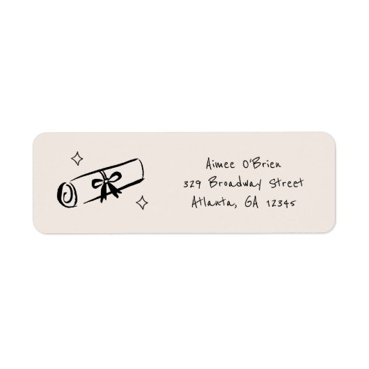 Hand-Drawn Scribble Doodle Graduation Return (Vorne)