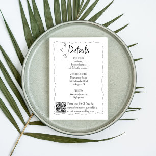 Hand Drawn Scribble Doodle Wedding Begleitkarte