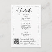 Hand Drawn Scribble Doodle Wedding Begleitkarte (Vorderseite)