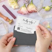 Hand Drawn Scribble Doodle Wedding RSVP Karte