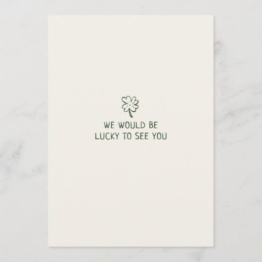 Hand Drawn Scribble Doodles St Patrick's Day Einladung (Rückseite)