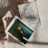 Hand Drawn Scribble Quirky Retro Foto Hochzeit Einladung