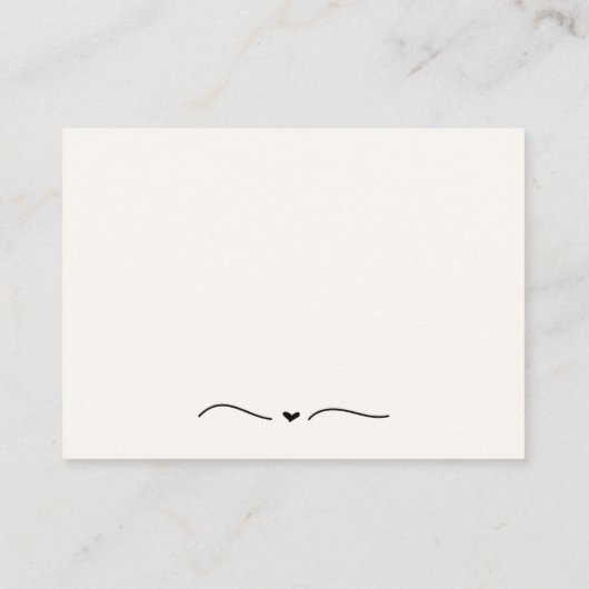 Hand Drawn Scribble Quirky UAWG Wedding Begleitkarte (Rückseite)