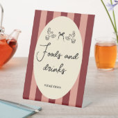 Hand Drawn Scribble Wedding Food & drinks  sign Sockelschild (In Situ)