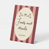 Hand Drawn Scribble Wedding Food & drinks  sign Sockelschild (Vorderseite)