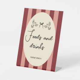 Hand Drawn Scribble Wedding Food & drinks  sign Sockelschild