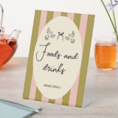 Hand Drawn Scribble Wedding Food & drinks  sign Sockelschild (In Situ)