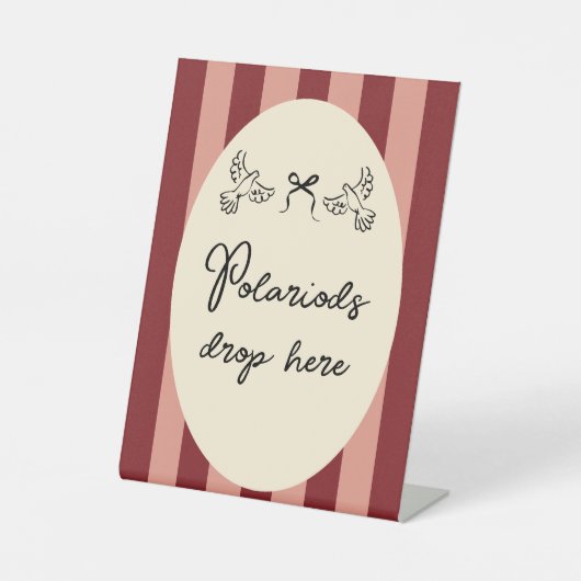 Hand Drawn Scribble Wedding Polaroid sign Sockelschild (Vorderseite)