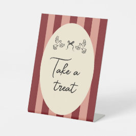 Hand Drawn Scribble Wedding take treat sign Sockelschild