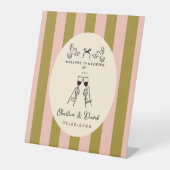 Hand Drawn Scribble Wedding Welcome Sign Sockelschild (Vorderseite)