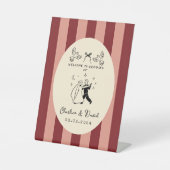 Hand Drawn Scribble Wedding Welcome Sign Sockelschild (Vorderseite)