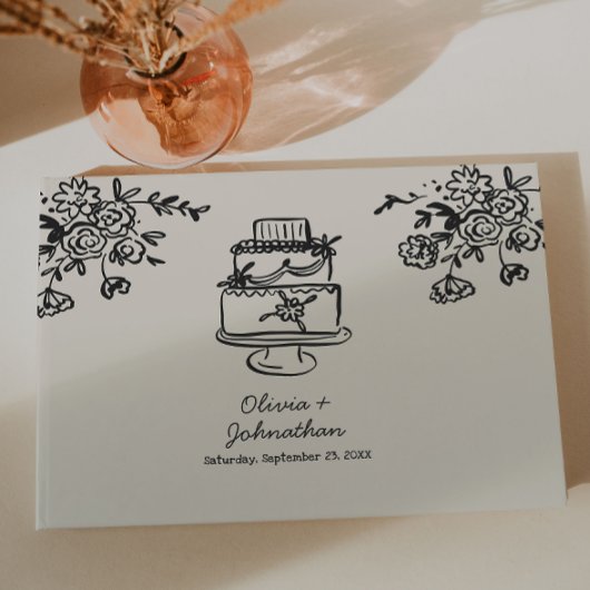 Hand Drawn Scribbles/Doodles Wedding Gästebuch