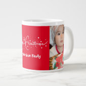 Hand Drawn Script Frohe Weihnachtsschnee Jumbo-Tasse (Vorderseite Rechts)